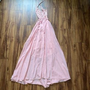 Pink Chiffon Maxi Dress